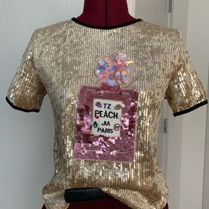 Annie Klein pantsuit and sparkling blouse